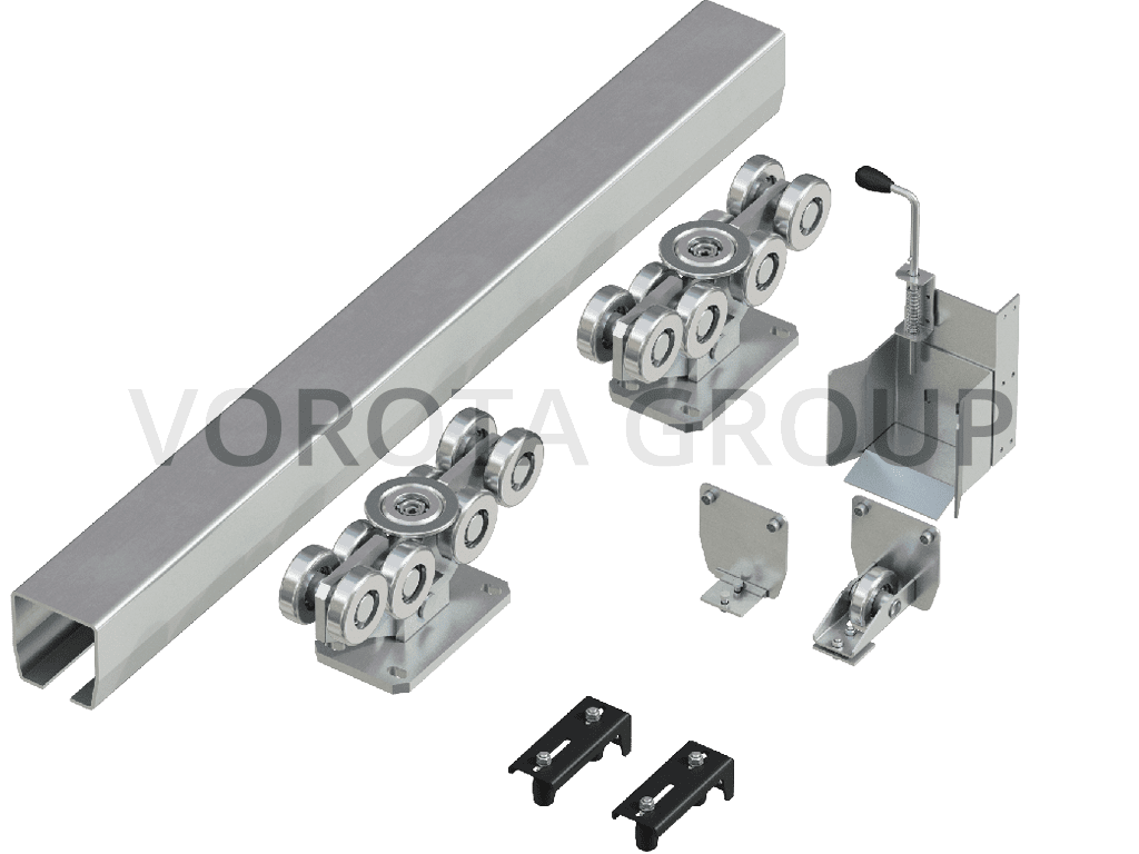 Система роликов и направляющих для балки х/к 138х144х6 L=6000мм